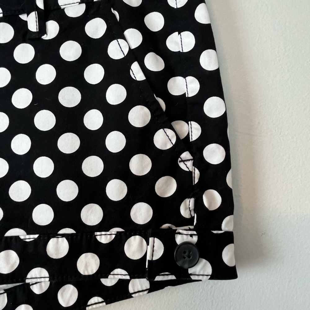 NWT SO Y2K Chino Short Black White Polka Dot Button Tab Jnr Size 11 - Picture 7 of 15